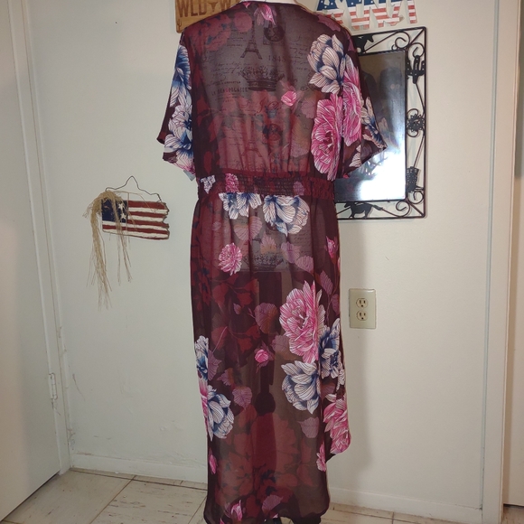 "Live 4 TRUTH" Duster/ Cardigan/Swim Cover/Robe, size 1X, semi-sheer - Picture 3 of 11